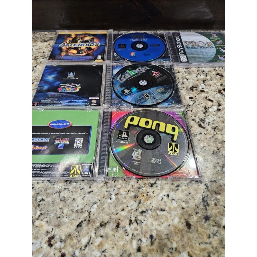 Lot of 4 Sony PlayStation 1 PS1 Games Pong Space Invaders Galaga - Picture 2 of 3